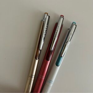 Sarasa Pen Barrels in Rose Pink, Gold and White